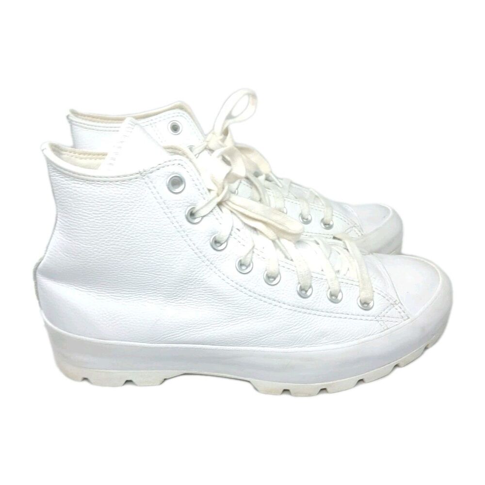 Converse Chuck Taylor All Star Lugged Leather Women's shoes Sz 11 Triple White